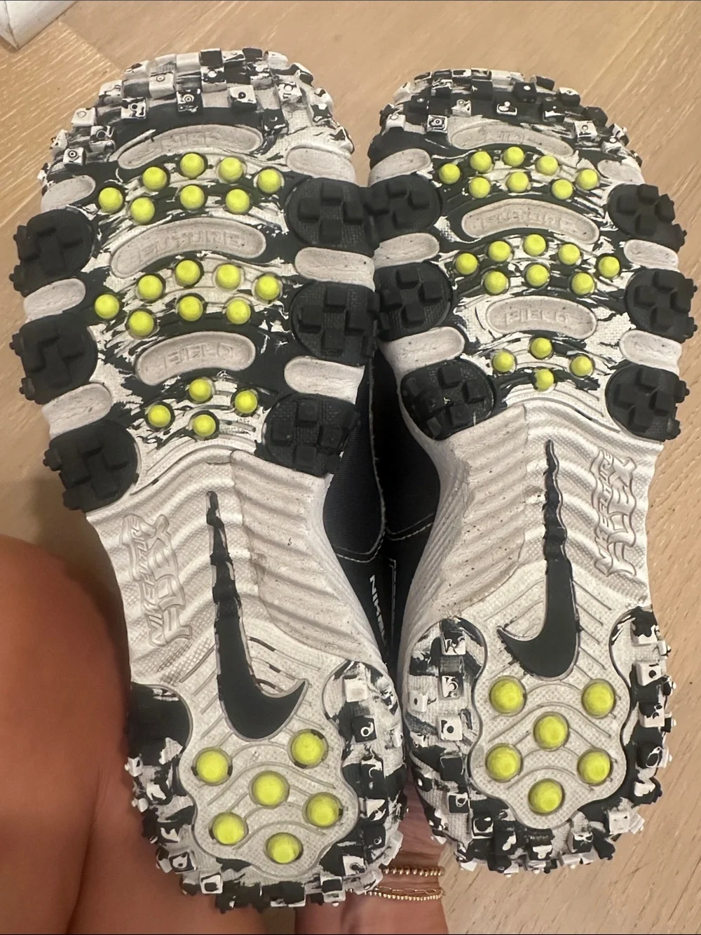 Nike Kids Black Lace-Up Sneakers with White Stitching
